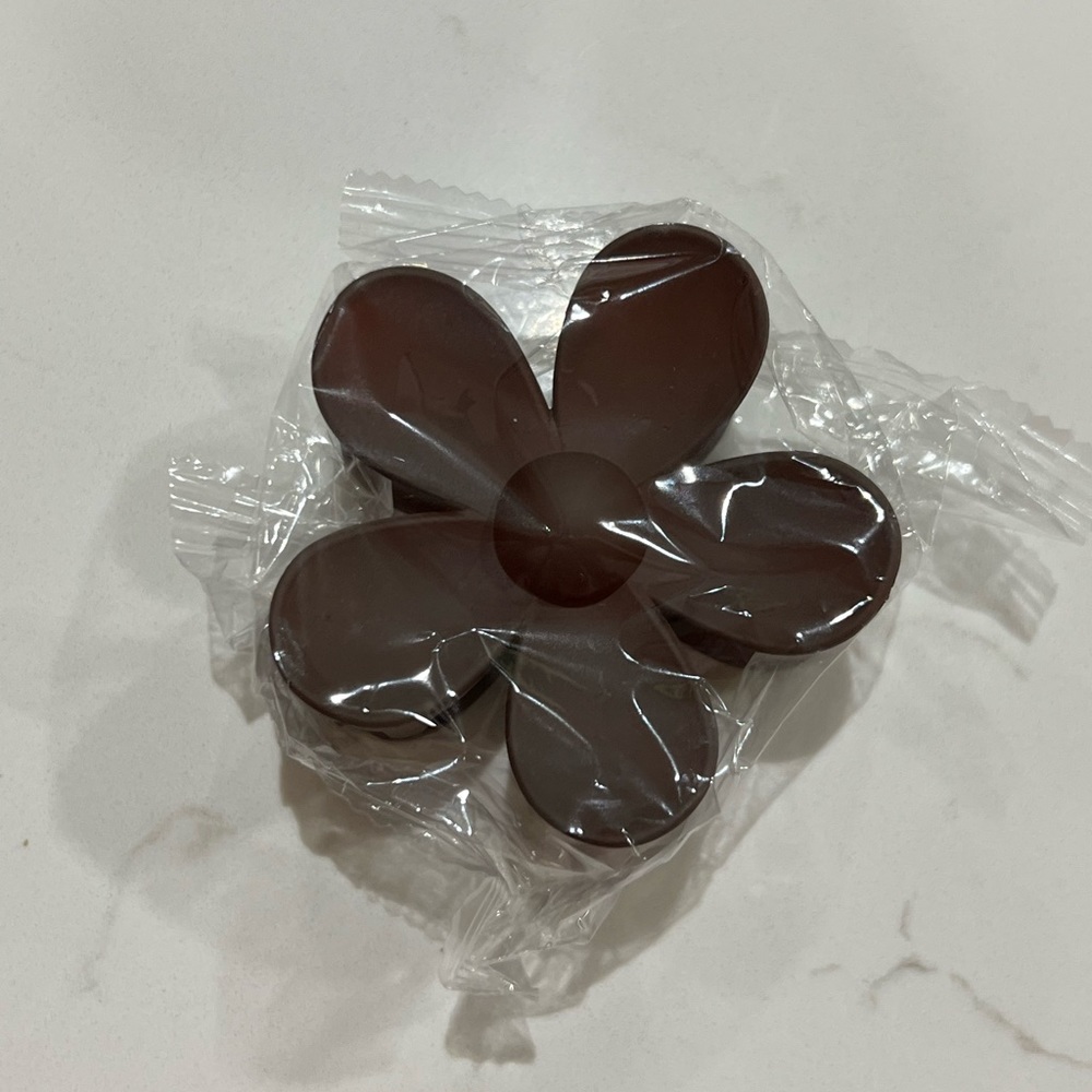 Brown Flower Hair claw clip
